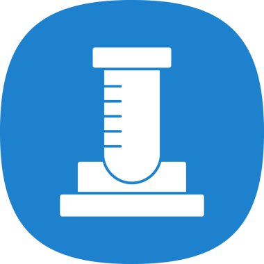 düz Test Tüpü simgesi, vektör illüstrasyonu