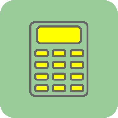 Basit Hesaplayıcı Simgesi, vektör illüstrasyonu