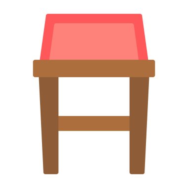 Tabure grafik simgesi, vektör illüstrasyonu 