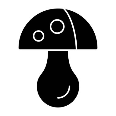 Mantar. Web simgesi basit illüstrasyon