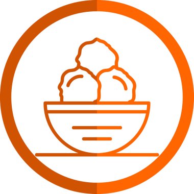 Vektör illüstrasyon, kasedeki köfte ikonu 