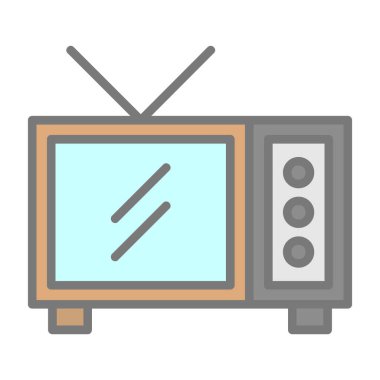 Televizyon web simgesi, simge illüstrasyonu