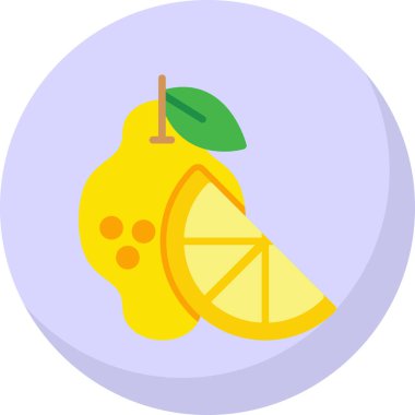lemon. Web simgesi basit illüstrasyon