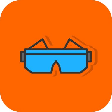 Gözlük. Web simgesi basit illüstrasyon 