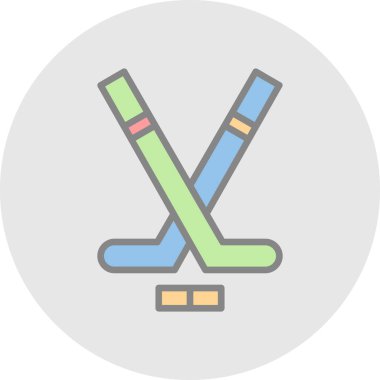 Modern Hokey simgesinin vektör çizimi                          