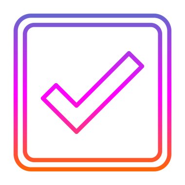 yaratıcı düz kontrol simgesi vektör illüstrasyonu