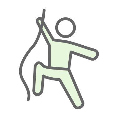 Erkek tırmanıcı simgesi vektör illüstrasyonu