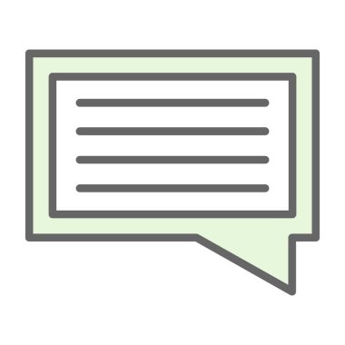 sohbet baloncuğu ileti vektör çizgisi simgesi 