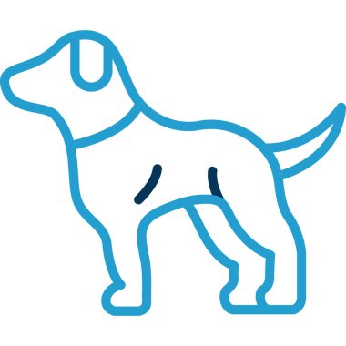 Köpek. Web simgesi basit illüstrasyon 
