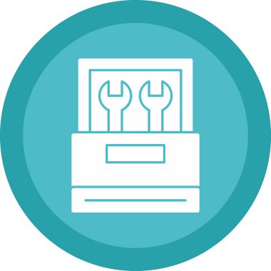 araç kutusu simgesi, vektör illüstrasyonu basit tasarım