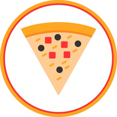 Pizza yaratıcı ikon vektör illüstrasyonu                