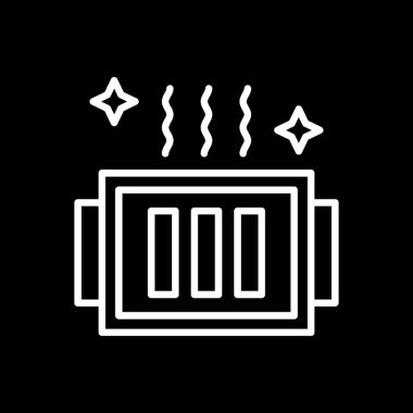 radyatör ağ simgesi, vektör illüstrasyonu