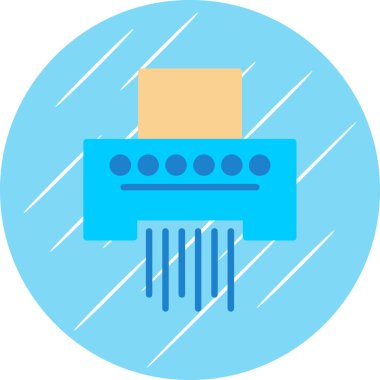 Kağıt Öğütücü düz simgesi, vektör illüstrasyonu 