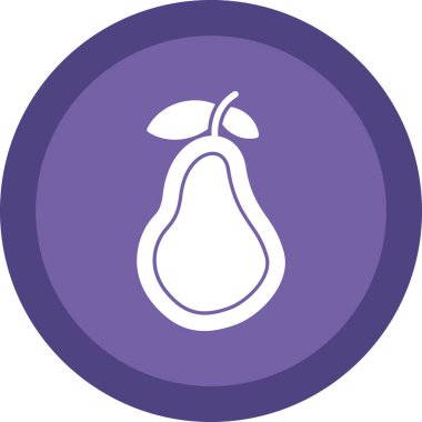 İzole armut ikon vektör tasarımı