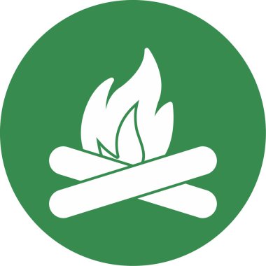 Şenlik ateşi. Web simgesi basit tasarım