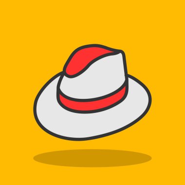 Şapka. Web simgesi basit illüstrasyon 