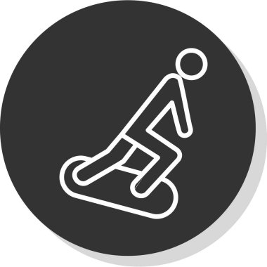 Snowboder web simgesi, vektör illüstrasyonu 