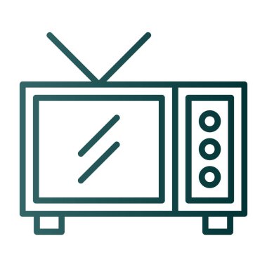 Televizyon web simgesi, simge illüstrasyonu