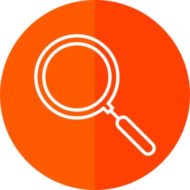 Büyüteç simgesi, düz stil, arama sembolü. Vektör illüstrasyonu