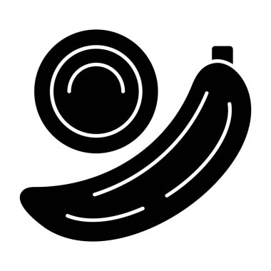 muz ikonu vektör çizimi