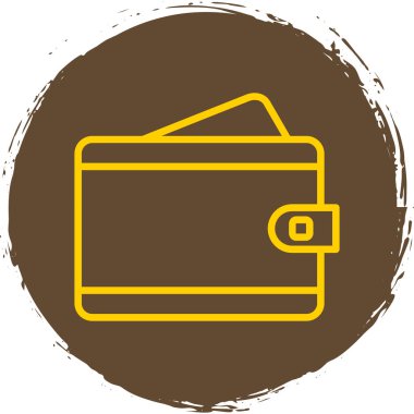 Cüzdan simgesi, vektör illüstrasyonu  