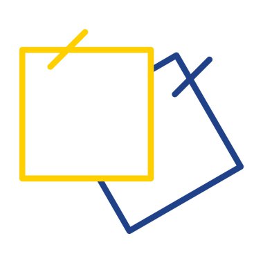 Yapışkan notlar şablon ağ simgesi basit illüstrasyon 