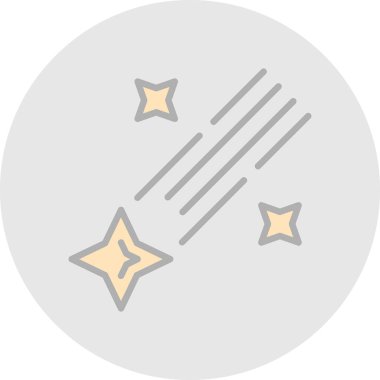 Kayan yıldız basit ikon vektör çizimi