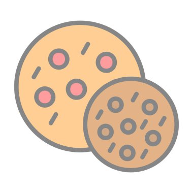 Vektör illüstrasyonu, Çerez simgesi element arkaplanı            