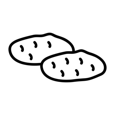 Patates. Web simgesi basit illüstrasyon 