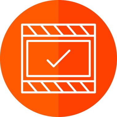 yaratıcı düz kontrol simgesi vektör illüstrasyonu