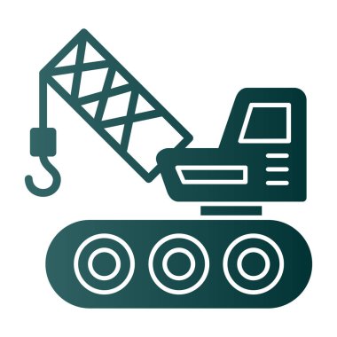 Yapı vinci simgesi web basit illüstrasyon