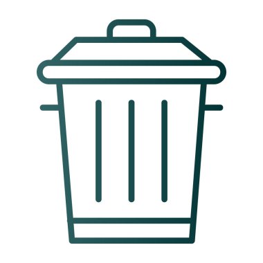 Çöp kutusu simgesi. vektör illüstrasyonu