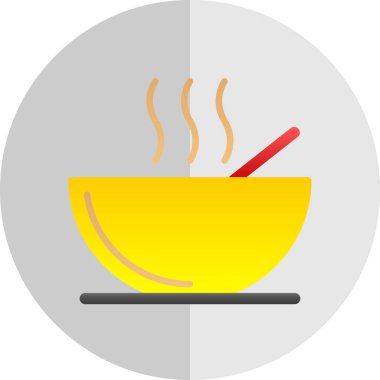 çorba simgesi vektör illüstrasyonu