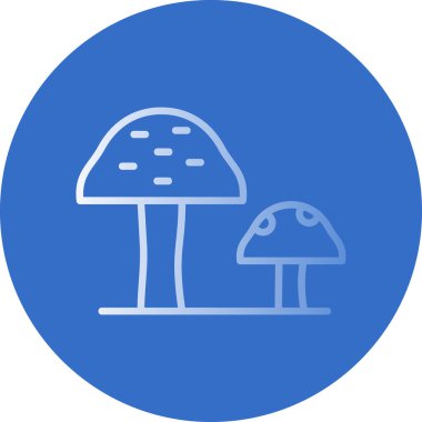 Mantarlar. Web simgesi basit illüstrasyon