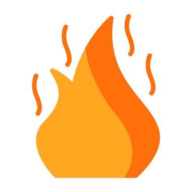 Yangın. Web simgesi basit illüstrasyon 