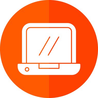 dizüstü bilgisayar simgesi, vektör illüstrasyonu basit tasarım