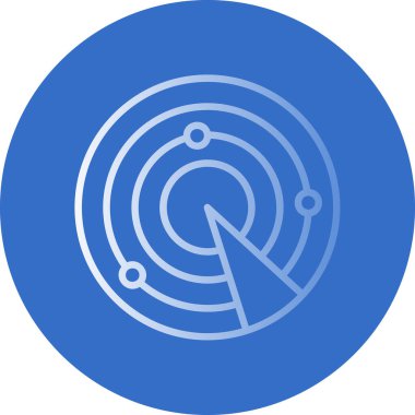 Radar modern simgesinin vektör illüstrasyonu              