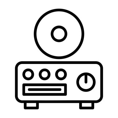 CD çalar simge vektör çizim