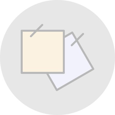 Yapışkan notlar web simgesi basit illüstrasyon işareti 