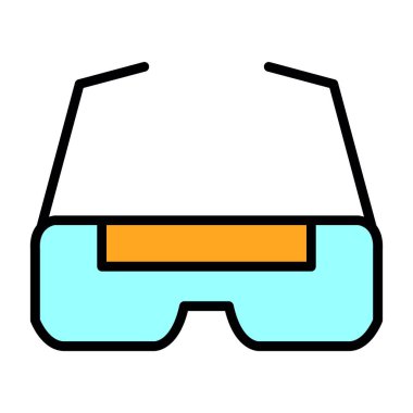 Gözlükler. Web simgesi basit illüstrasyon  