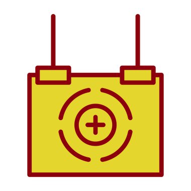 Pil. Web simgesi basit illüstrasyon