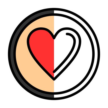 kalp ağı simgesi, vektör illüstrasyonu 