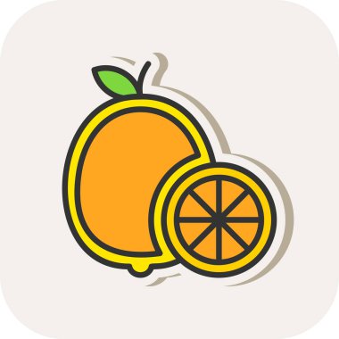 limon meyve vektörü basit simge