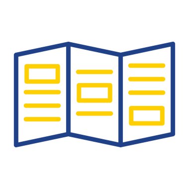 Broşür simgesi, vektör illüstrasyonu basit tasarım