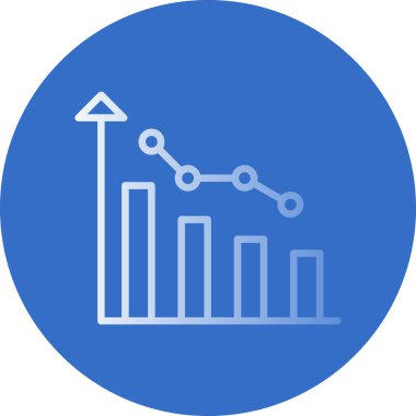 iş grafiği simgesi, vektör illüstrasyonu basit tasarım
