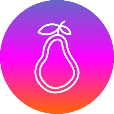 İzole armut ikon vektör tasarımı