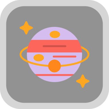 gezegen simgesi, vektör illüstrasyonu basit tasarım