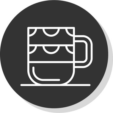 Bardak web simgesi basit illüstrasyon 