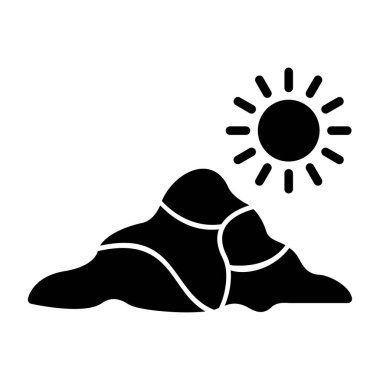 Sun Glyph siyah simgesi