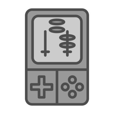 oyun konsolu simgesi, vektör illüstrasyonu, video oyunu sembolü 